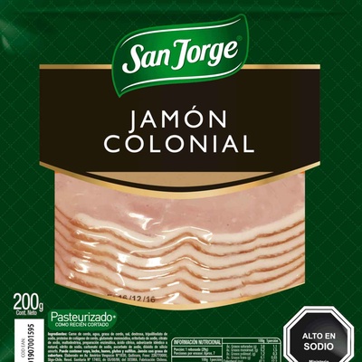 Jamón colonial San Jorge 200 gr en D & J Minimarket Viña del Mar