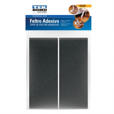 Fieltros Adhesivos Rectangular 127x51mm Negro 2un. - TEKBond en Rukafe Ferreteria Ñuñoa Ñuñoa