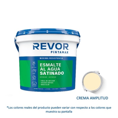 Esmalte al Agua Satinado Pintamax 1 Gl (3.78lt) Crema Amplitud - Revor en Rukafe Ferreteria Ñuñoa Ñuñoa
