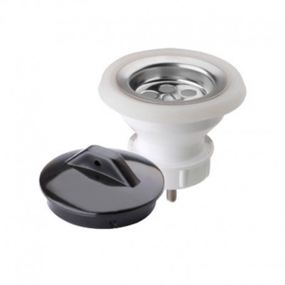 Desagüe Lavatorio con rejilla inoxidable 1.1/4" con tapón - Hoffens en Rukafe Ferretería Vitacura Vitacura