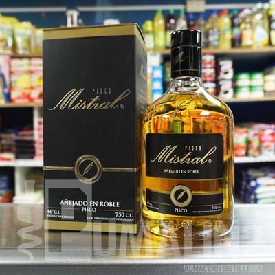 Pisco Mistral Añejado en Roble 46° 750cc en Minimarket Pumalin 2  Punta Arenas