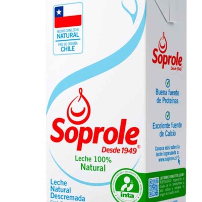 Soprole · Leche descremada 100% natural en The Green market and coffe Las Condes