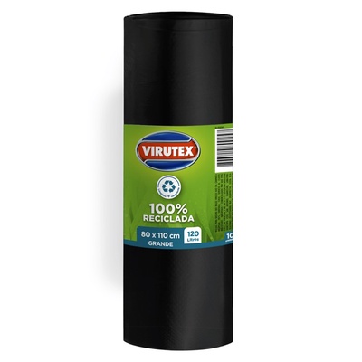 Bolsa para Basura Reciclada 80x110cms 10un. - Virutex en Rukafe Ferreteria Ñuñoa Ñuñoa
