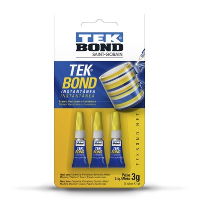 Adhesivo Instantaneo 3 x 1gr - TEKBond en Rukafe Ferreteria Ñuñoa Ñuñoa