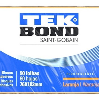 Notas Adhesivas Fluorescentes Naranjo - 76x102mm 90 Hojas - TEKBond en Rukafe Ferretería Vitacura Vitacura