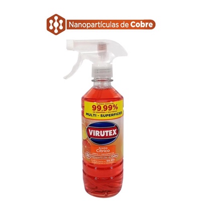 Limpiador de Pisos y Superficies Desinfectante Aroma Cítrico 500ml con gatillo - Virutex en Rukafe Ferretería Vitacura Vitacura