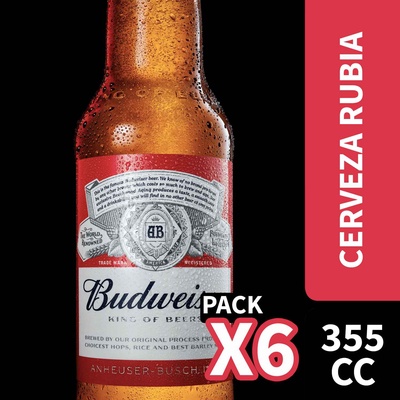 Budweiser 956cc (C/U) en Pumalin dos  Punta Arenas