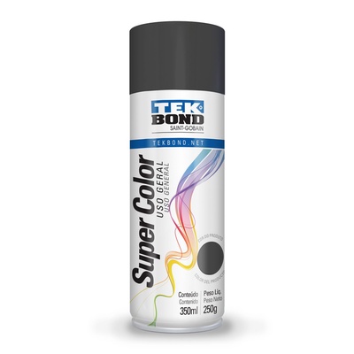 Pintura Acrilica Aerosol 350ml Uso General Grafito - TEKBond en Rukafe Ferreteria Ñuñoa Ñuñoa