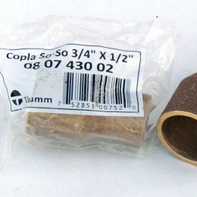 Copla Bronce SO-SO 1/2" x 3/4" - Taumm en Rukafe Ferreteria Ñuñoa Ñuñoa