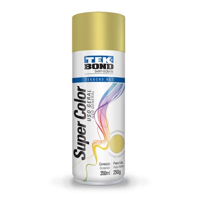 Pintura Acrilica Aerosol 350ml Uso General Dorado - TEKBond en Rukafe Ferreteria Ñuñoa Ñuñoa