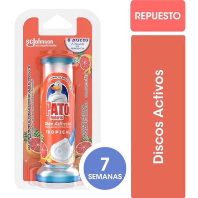 Discos Activos para WC Repuesto Tropical 6 discos - Pato Purific en Rukafe Ferreteria Ñuñoa Ñuñoa