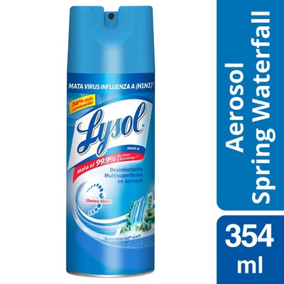 Desinfectante en Aerosol 354grs Spring Waterfall - Lysol en Rukafe Ferreteria Ñuñoa Ñuñoa