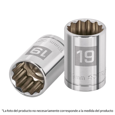 Dado Poligonal Pulgadas Cuadrante 1/2" 3/4" - Truper en Rukafe Ferretería Vitacura Vitacura