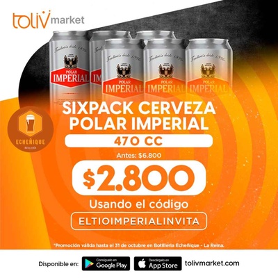 PROMO Six Pack Imperial  🤘 en Botillería Echeñique La Reina