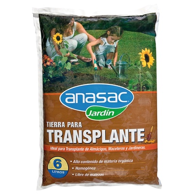 Tierra para Transplante 6lts - Anasac en Rukafe Ferreteria Ñuñoa Ñuñoa
