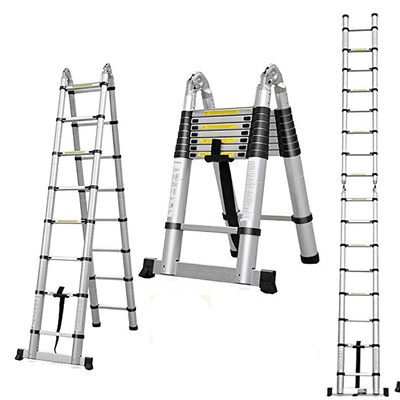 Escalera Telescópica Doble Cara / Tijera 2.8 + 2.8mts - Mery en Rukafe Ferretería Vitacura Vitacura