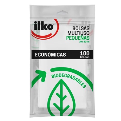 Bolsas multiuso económicas biosmart 20x30cms 100un. - Ilko en Rukafe Ferretería Vitacura Vitacura